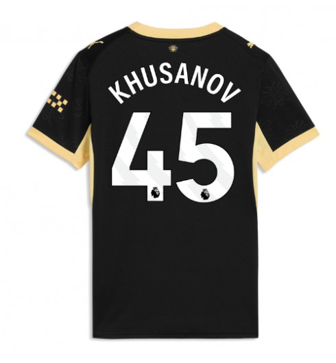 Manchester City Abdukodir Khusanov #45 Vieraspaita Naisten 2026-27 Lyhythihainen Manchester City Abdukodir Khusanov #45 Vieraspaita Naisten 2026-27 Lyhythihainen